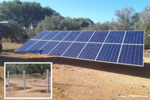 Installation 16 panneaux photovoltaïques Axitec Tarragone Espagne