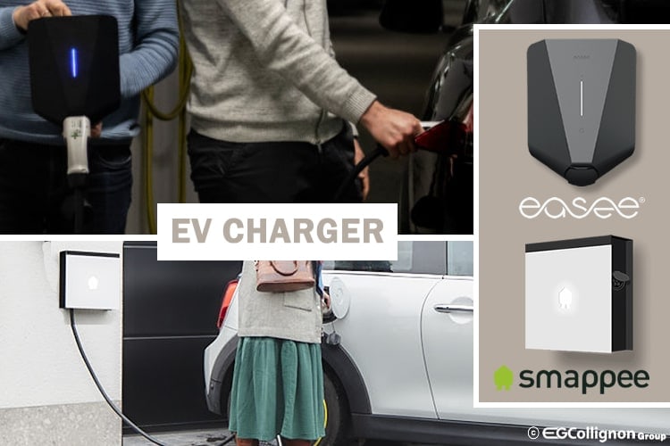 Bornes pour domestique voitures électriques - Smappee et easee ev charger
